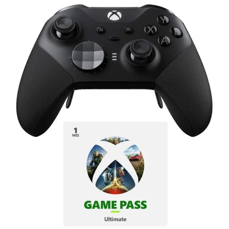 Imagen de Microsoft Pack Elite Serie 2 Mando Wireless Negro + Game Pass Ultimate 1 Mes 📱 en OfertitasTOP