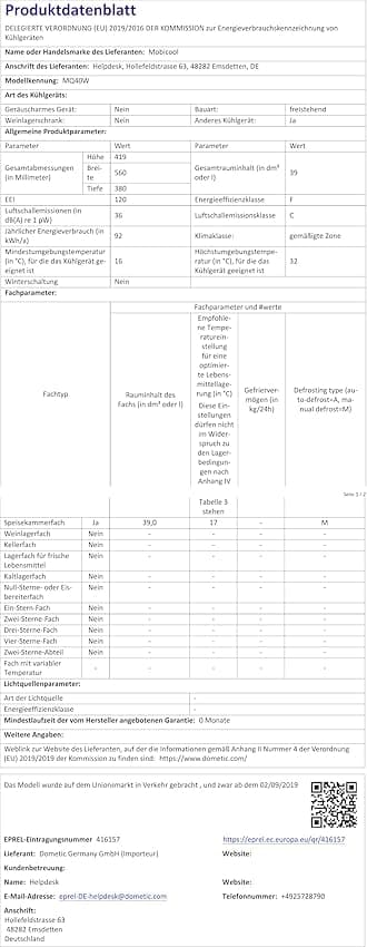 Mobicool MQ40A Nevera Eléctrica Portátil, Aluminio y 39L 🧊