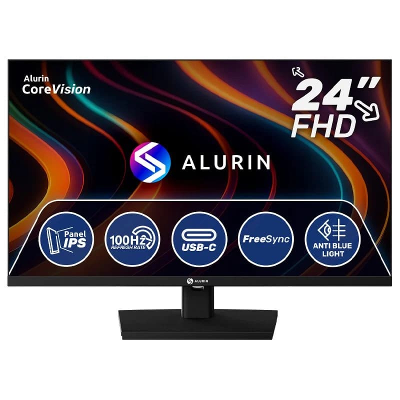 Imagen de Monitor Alurin 24" IPS FHD 100Hz Freesync 🌟 USB-C en OfertitasTOP