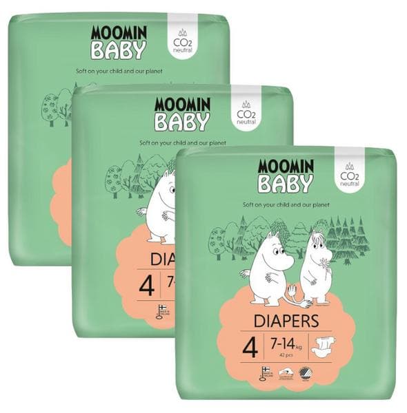 Imagen de Moomin Baby Pañales Talla 4 (7-14 kg) 🍼 126 uds en OfertitasTOP