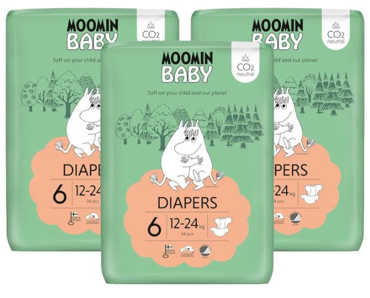 Imagen de Moomin Baby Talla 6 pañales 3x34 uds en OfertitasTOP