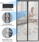 Thumbnail 2 de Mosquitera Magnética para Puerta 85x225 cm, Negro, Cierre Automático