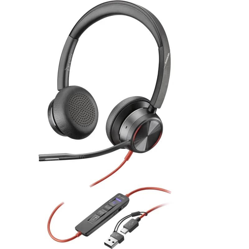 Imagen de Poly Blackwire 8225 Auriculares Estéreo USB-C con Adaptador 🎧 en OfertitasTOP