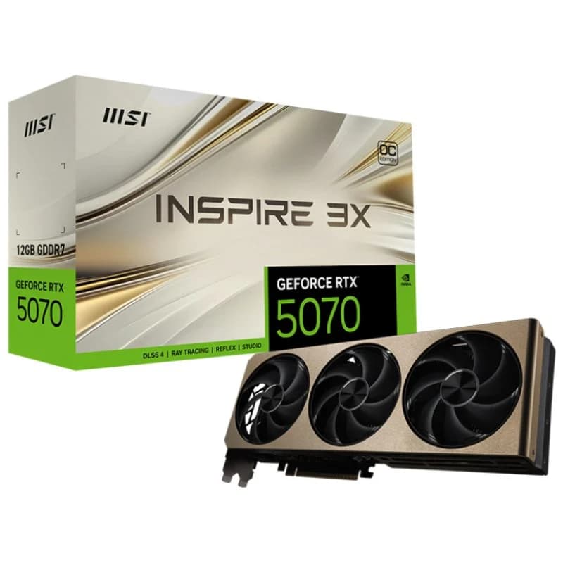 Imagen de MSI GeForce RTX 5070 Inspire 3X OC 12GB GDDR7 🌟 en OfertitasTOP