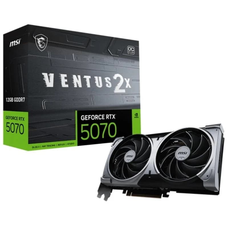 Imagen de MSI GeForce RTX 5070 VENTUS 2X OC 12GB GDDR7 🎮 en OfertitasTOP