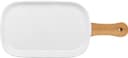 Thumbnail principal de NERTHUS FIH 1339 Bandeja de Porcelana con Asa de Bambú 🍽️