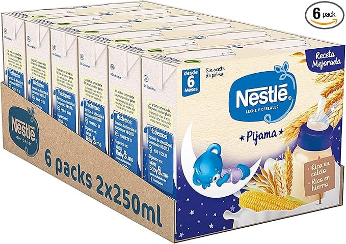 Nestlé Leche y Cereales Pijama para bebés 6x2x250 ml 🍼
