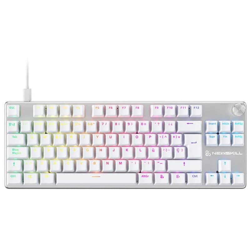 Imagen de Newskill Serike V2 TKL Teclado mecánico gaming RGB Blanco NewSwitch Red 87 teclas en OfertitasTOP