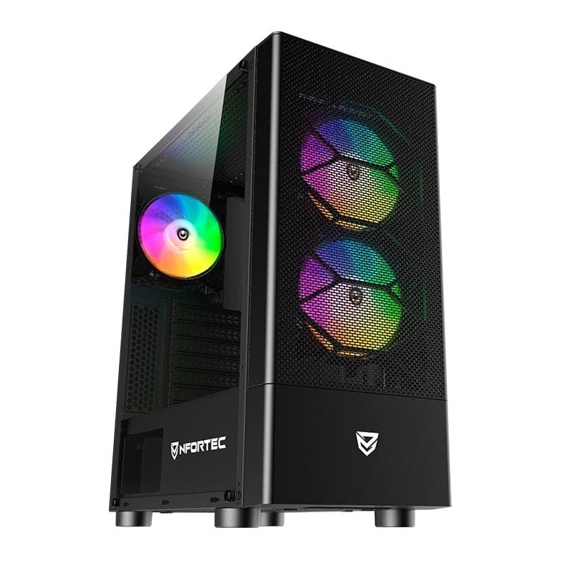 Imagen de Nfortec Caelum RGB Torre ATX con frontal mallado cristal templado 📦 en OfertitasTOP