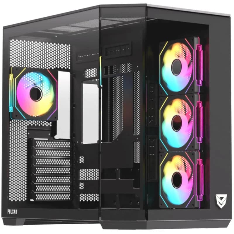 Imagen de Nfortec Pulsar ARGB Semi Torre ATX — doble cristal y 4 ventiladores en OfertitasTOP