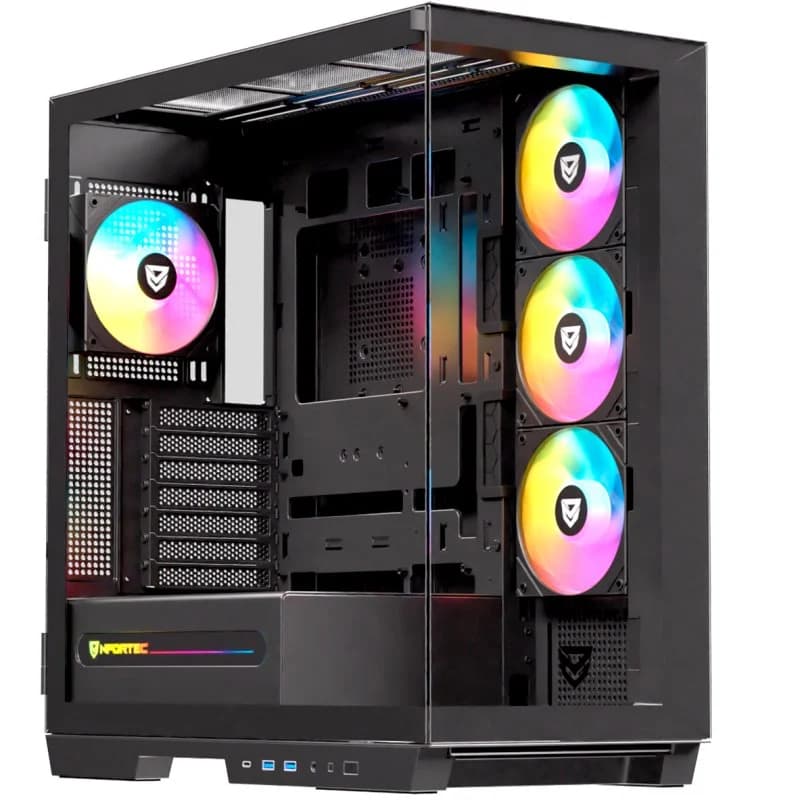 Imagen de Nfortec Ursa ARGB Caja semitorre E-ATX con USB-C negra 🖥️ en OfertitasTOP