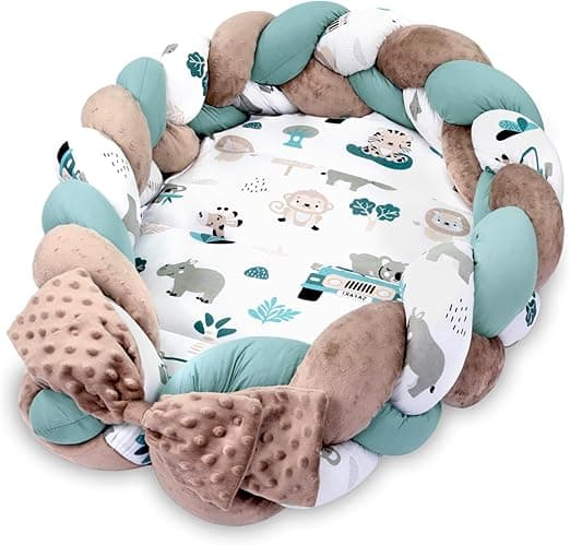 Nido para bebé 75x45 cm Handmade con cojín trenzado 🍼