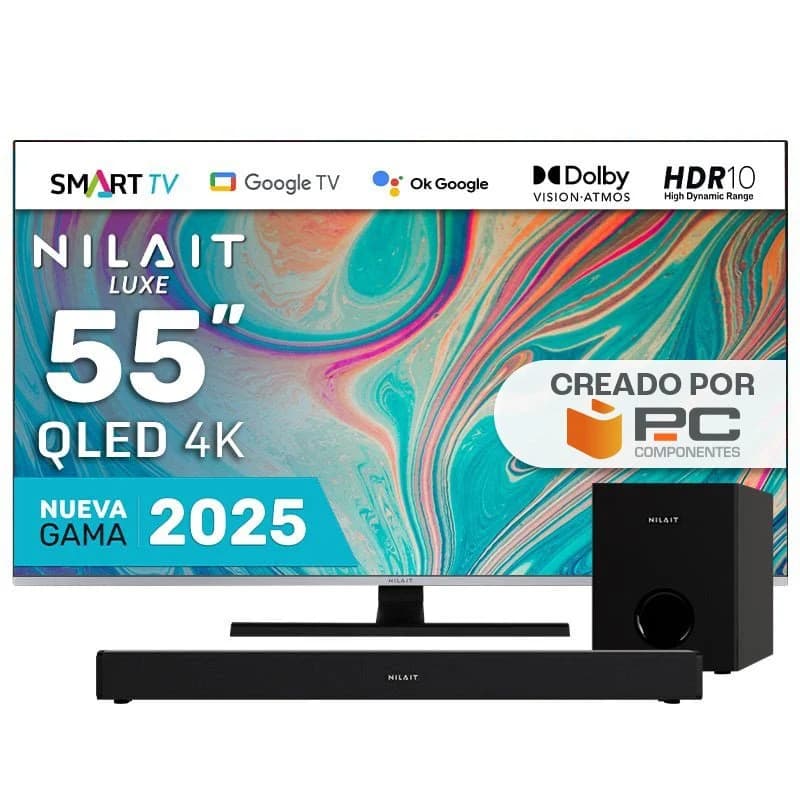 Imagen de Nilait Luxe 55" UC8003S QLED 4K Smart TV con Barra 120W 🎶 en OfertitasTOP