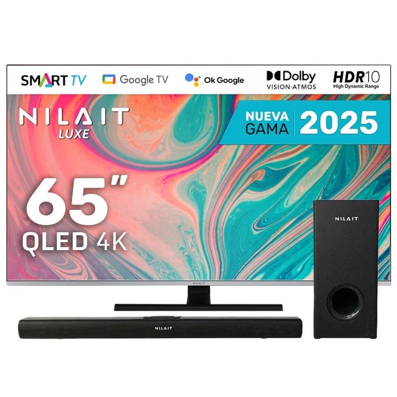 Imagen de Nilait Luxe 65" UC8003S QLED UHD 4K Smart TV + Barra 120W 🎶 en OfertitasTOP