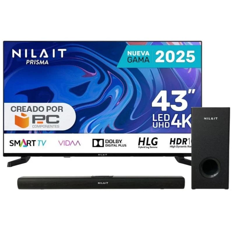 Imagen de Nilait Prisma 43UD7004S 43" UHD 4K Smart TV + Harmony Sound Bar 2.1 📺 en OfertitasTOP