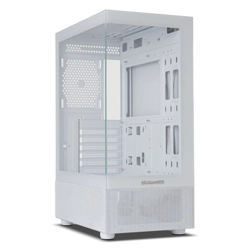 Imagen de Nox Hummer Vision Midi Tower Cristal Templado USB 3.0 Blanca en OfertitasTOP