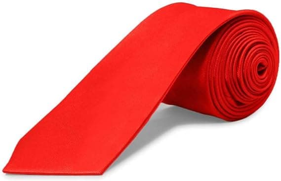 OcioDual Corbata Roja Estrecha Unisex 🎩 para Bodas y Fiestas