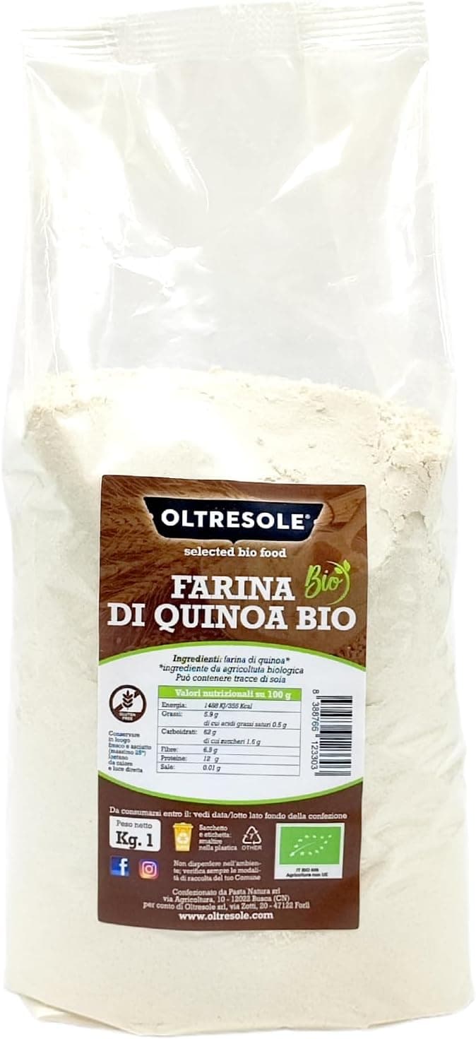 Oltresole Harina de Quinoa Blanca Ecológica 🌱 1 Kg
