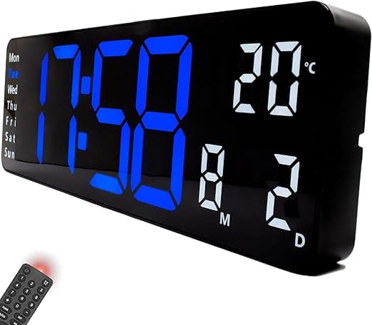 Opis Clock 1 XL: Reloj Pared LED Grande con Temperatura 🕒