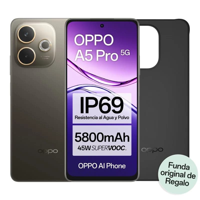 Imagen de OPPO A5 Pro 5G 6,67" 120 Hz, 8GB/256GB, 5800 mAh 📱 en OfertitasTOP