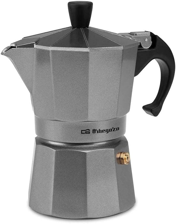 Orbegozo KFS 620 ☕ Cafetera Italiana, 6 Tazas, Aluminio, Segura