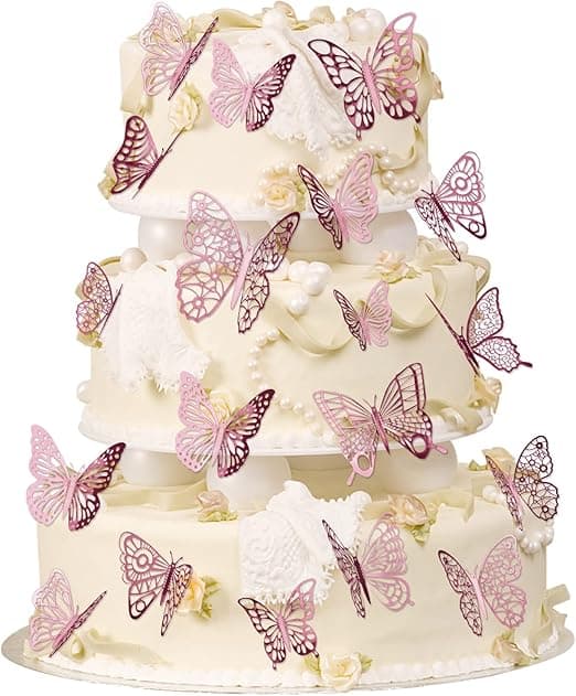 OSDUE Topper de Pastel Mariposa 🦋 Decoración Ideal de Cumpleaños