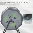 Thumbnail 2 de Outsunny Compostador Giratorio de 160L con Marco de Acero 🌿