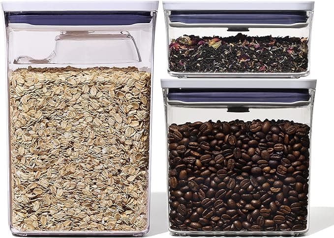 OXO Good Grips Set de 3 Recipientes POP con Cuchara 🥄