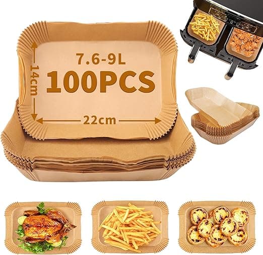 Papel para Freidora de Aire 22x14cm 100Pcs ✨