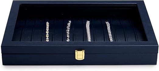 Papten Bandeja Apilable para Joyas con Tapa de Piel 💍