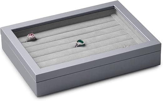 Papten Bandeja de Cuero Apilable para Joyas 25x18cm👜