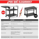 Thumbnail 6 de PARGRILL Carro de Barbacoa Acero Inoxidable con Mesa Plegable 🍖