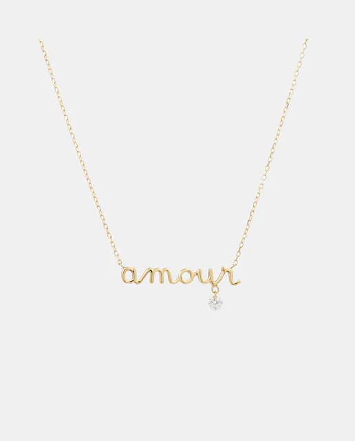 Imagen de Persée Collar de oro con letras "Amour" 💖 en OfertitasTOP