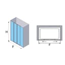 Thumbnail 2 de Profiltek EC-225 mampara ducha 195 cm vidrio 3 mm