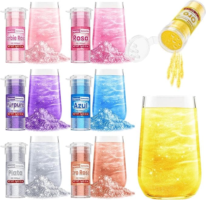 Purpurina Comestible Wilton 7 Colores para Repostería ✨