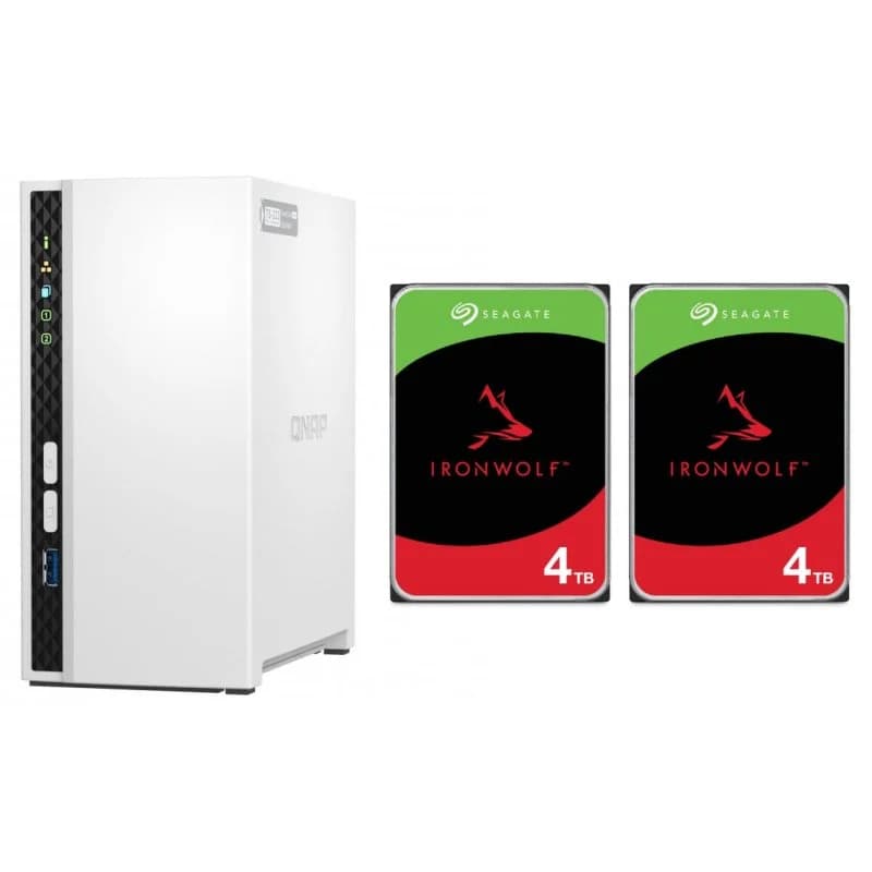 Imagen de Qnap TS-233 NAS con 2× Seagate IronWolf 4 TB 📷 en OfertitasTOP