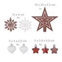 Thumbnail 4 de Relaxdays Set 101 Bolas Árbol Navidad marrón/blanco 🎄