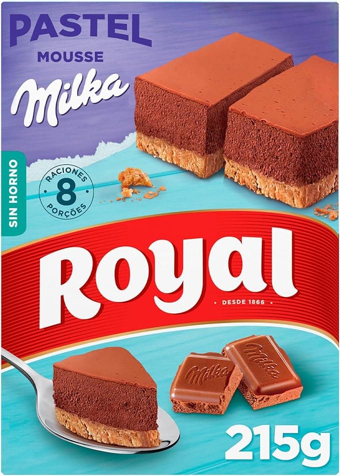 Royal Pastel Mousse de Chocolate Milka 🍫 8 Raciones 215g