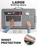 Thumbnail 1 de SAIJI Soporte para Portátil con Cojín, Gris Oscuro💻