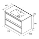 Thumbnail 3 de Salgar Attila mueble de baño 2 cajones con lavabo 🚽