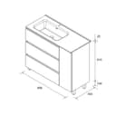 Thumbnail 5 de Salgar Bequia Plus Metal 3 cajones y 1 puerta, lavabo 1 poza ⌚