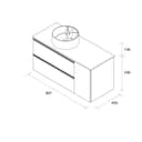 Thumbnail 5 de Salgar Bequia Plus Metal mueble baño 2 cajones 1 poza 🛁