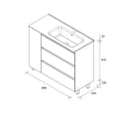 Thumbnail 5 de Salgar Bequia Plus Metal mueble baño 3 cajones 1 poza 📷