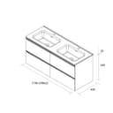 Thumbnail 5 de Salgar Bequia mueble de baño 4 cajones, lavabo 2 pozas 🛁