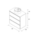 Thumbnail 5 de Salgar Bequia Mueble baño 3 cajones con lavabo 1 poza 🚽