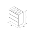 Thumbnail 5 de Salgar Bequia Mueble baño metal 3 cajones con lavabo 🛁