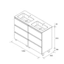 Thumbnail 4 de Salgar Mueble de baño Vilna 3C, 6 cajones y lavabo 2 pozas 📷