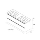 Thumbnail 4 de Salgar Toscana Bequia — mueble baño 4 cajones y lavabo 2 pozas 🚿