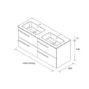 Thumbnail 4 de Salgar Vilna mueble baño 4 cajones con lavabo 2 pozas 🚽