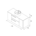 Thumbnail 5 de Salgar Yara Plus mueble baño 2 cajones, 1 poza 🛁